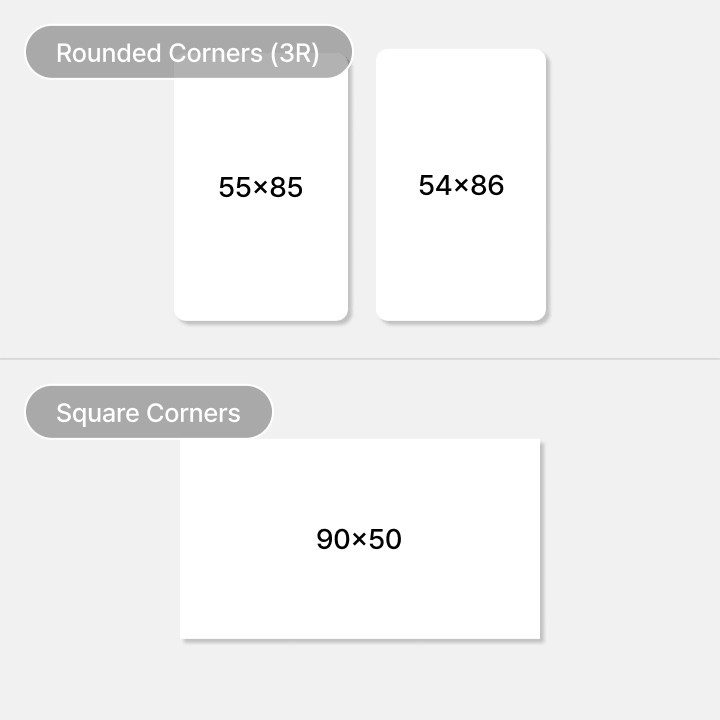 Card Shape by Size