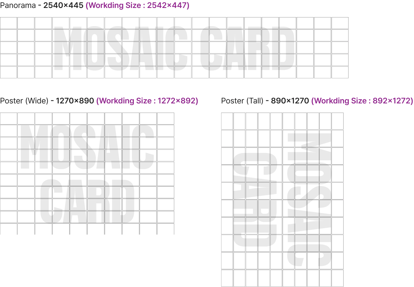 Mosaic Card layout Photo Paper 3×5