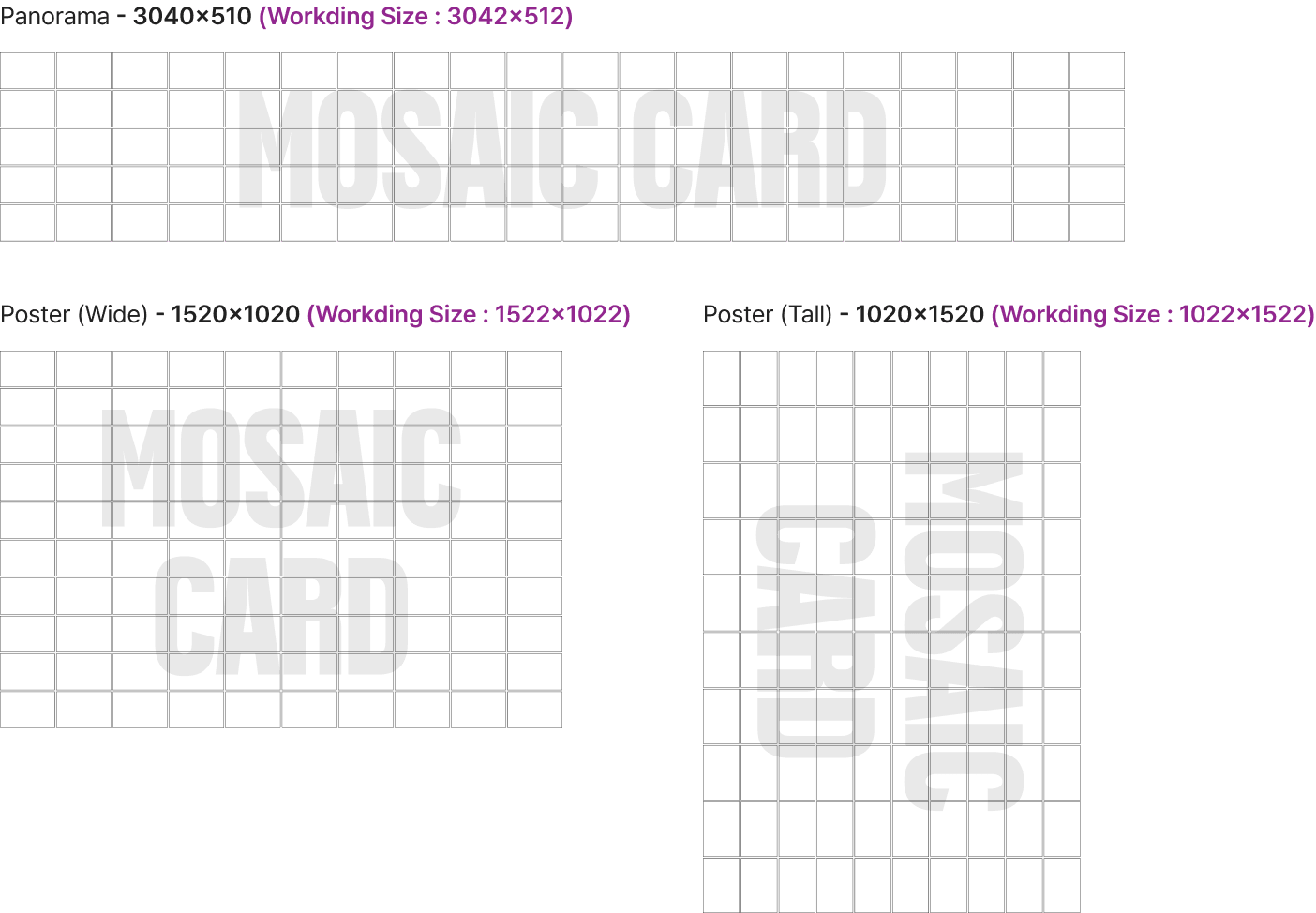 Mosaic Card layout Photo Paper 4×6