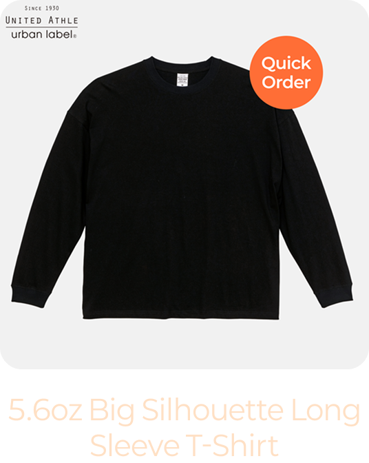 5.6oz 빅실루엣 롱슬리브 티셔츠(1.8인치 리브)