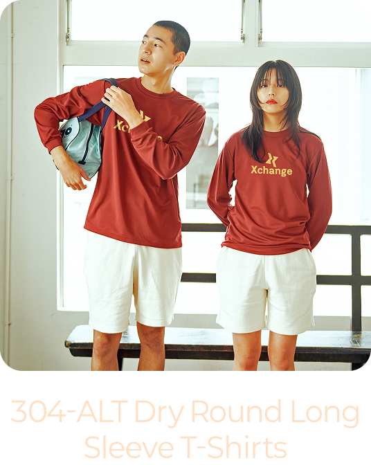 드라이 라운드 긴팔 티셔츠