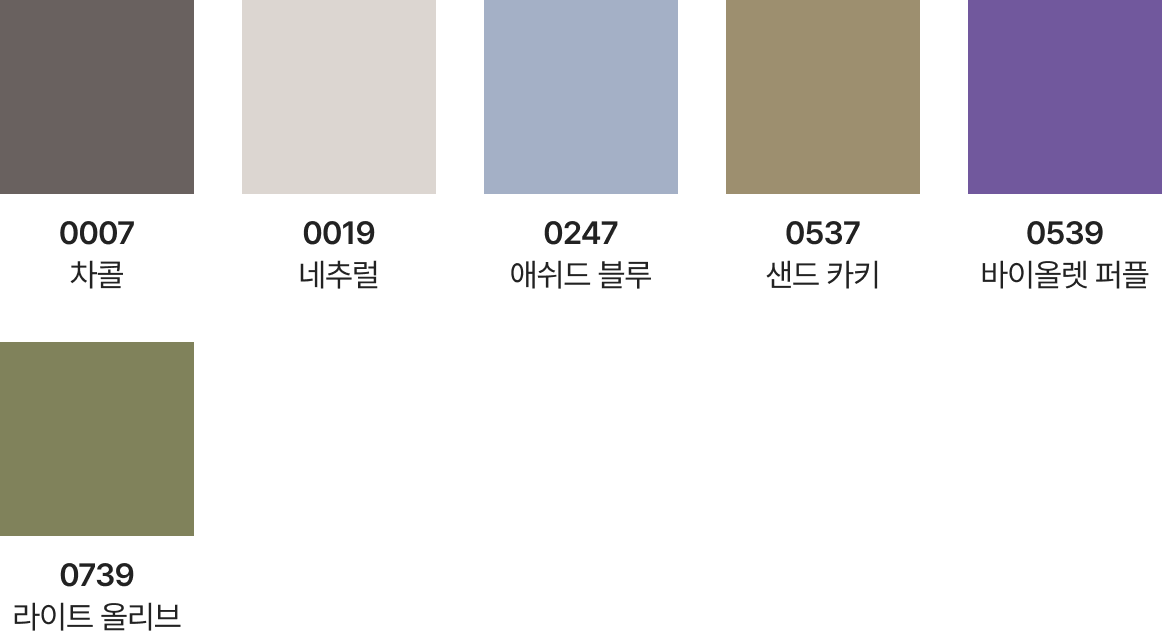 [5010-01] 4.1oz 드라이 루즈핏 티셔츠 색상 안내 이미지 2