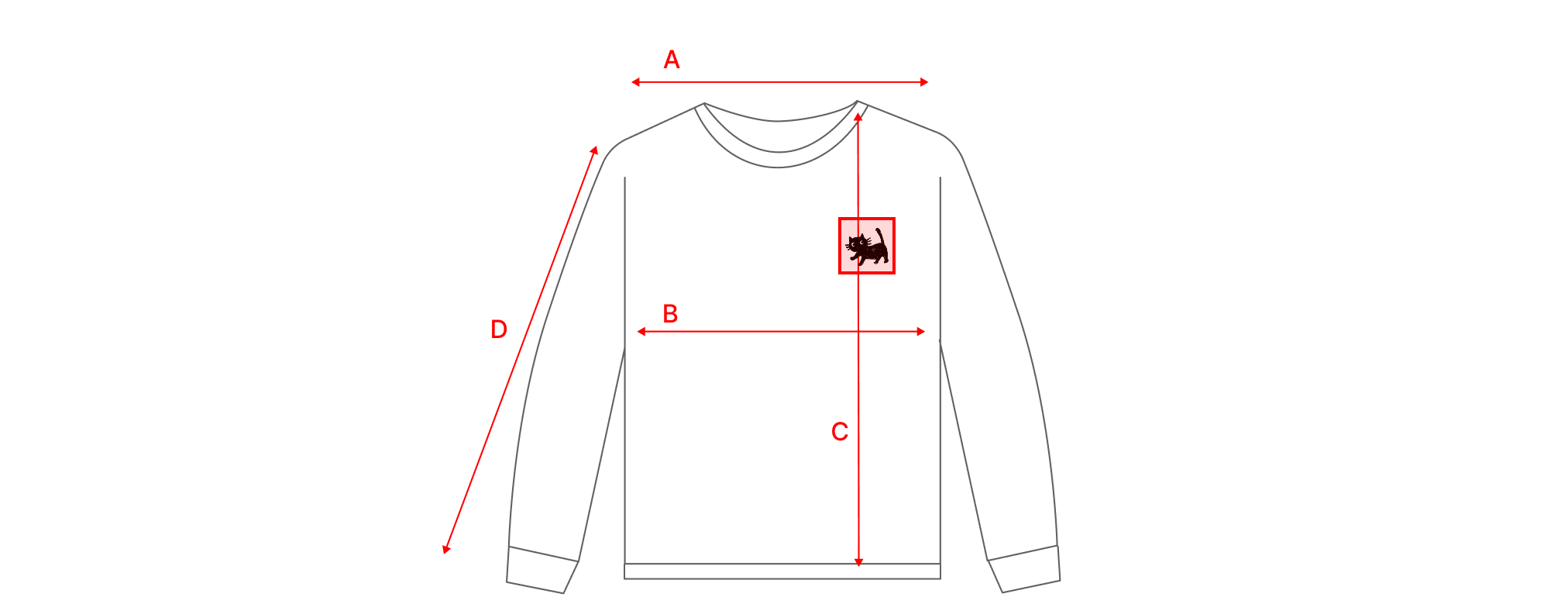 사이즈 - 좌측 가슴