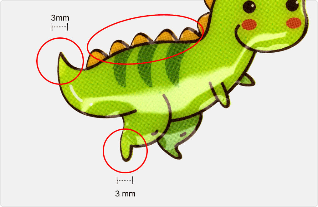 5mm 이하 면적 제작 불가 및 추가금 발생1