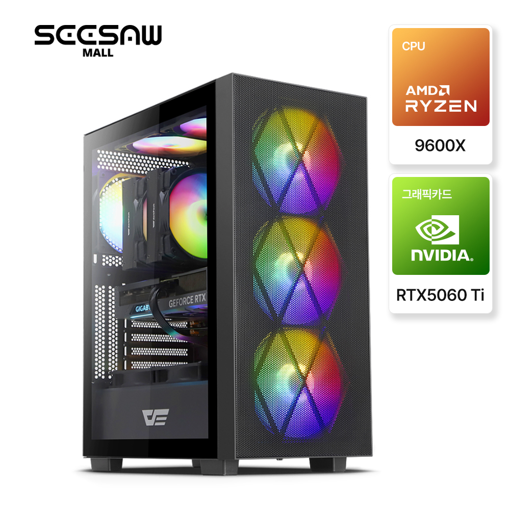 [시소몰] SEESAW 게이밍PC-0034 (9600X/RTX5060 ti)