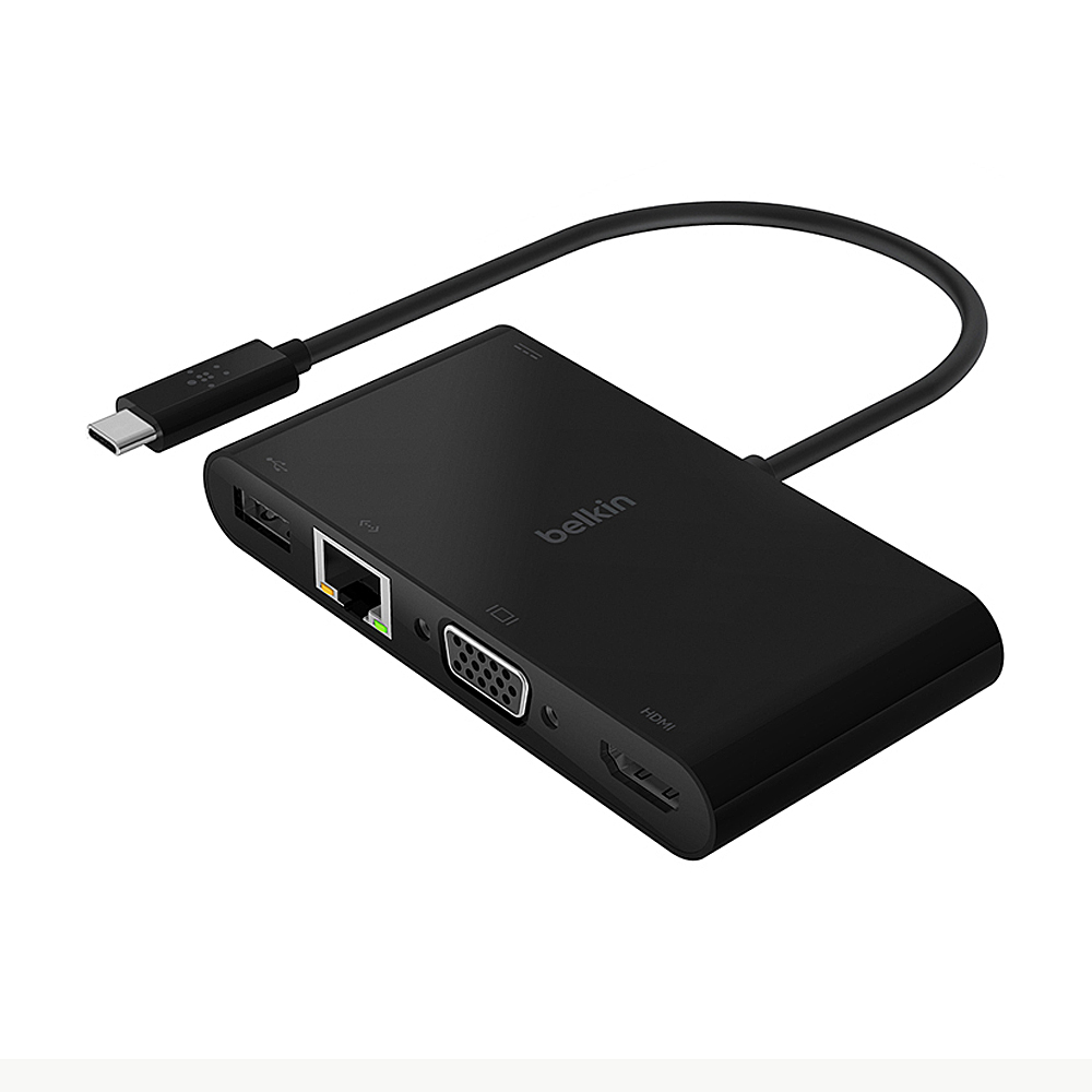 [BELKIN] 벨킨 C타입 멀티 허브 100W 충전 어댑터 이더넷 VGA 4K HDMI 맥북 M4 갤럭시북5 프로 윈도우 호환 AVC004bt