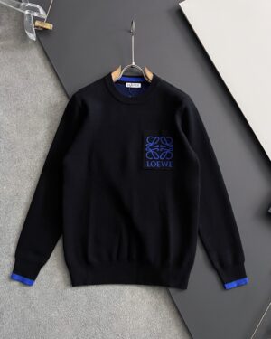 [로에베] 블루 아나그램 포켓 울 자카드 니트 (2 COLORS)