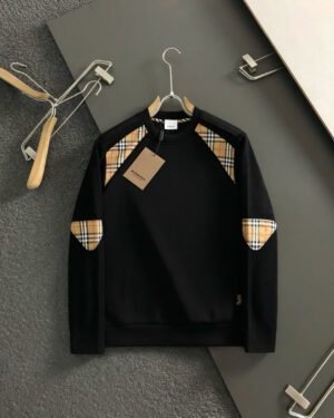 [버버리] 체크 패치 스웨트셔츠 맨투맨