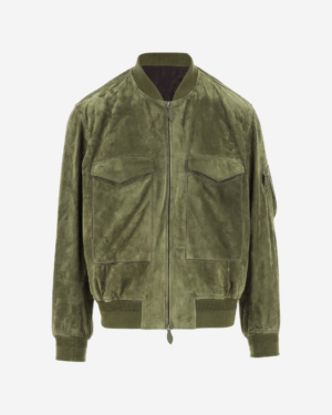 [벨루티] 남성 스웨이드 풀집 보머 재킷