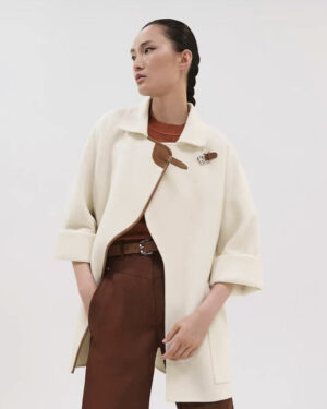 [에르메스] 레더 패치 캐시미어 오버코트 재킷 (2 COLORS)