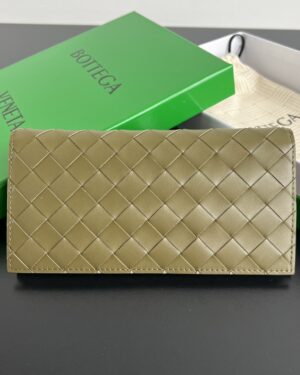 [보테가베네타] 인트레치아토 장지갑 올리브