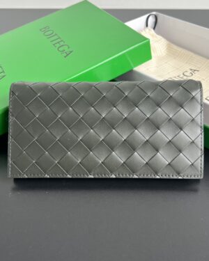 [보테가베네타] 인트레치아토 장지갑 다크카키