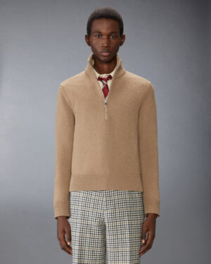 [톰브라운] 기스 인타르시아 메리노 울 목 넥 풀오버