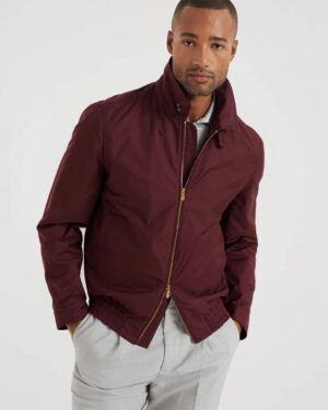 [브루넬로 쿠치넬리] 코튼-폴리에스터 보머 재킷 (2 COLORS)