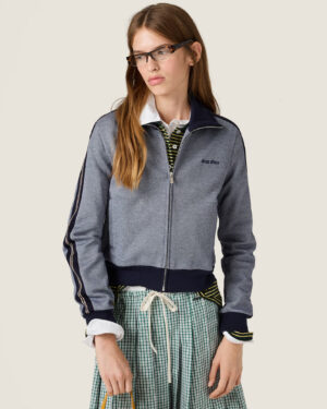 [미우미우] 저지 지퍼 스웨트셔츠 MJL947