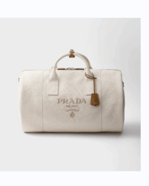 [프라다] 리넨 혼방 더플백 2VC051