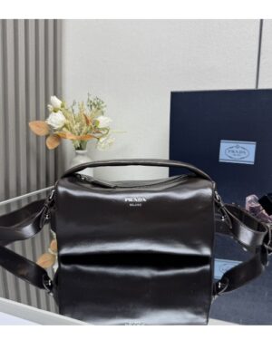 [프라다] 앤틱 가죽 숄더백 브라운 2VH188