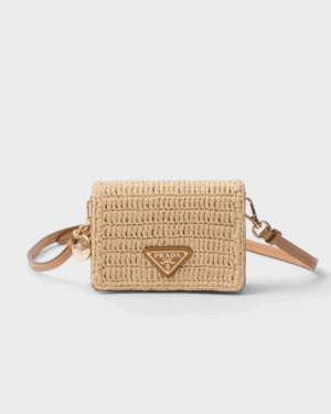 [프라다] 크로셰 카드 홀더 숄더 스트랩 1MR024