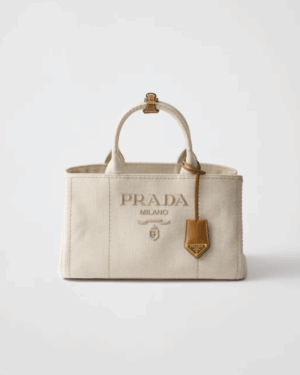 [프라다] 자르디니에르 라지 리넨 혼방 핸드백 1BG554