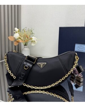 [프라다] 리나일론 숄더백 블랙 1BH222