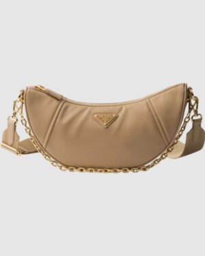 [프라다] 리나일론 숄더백 카멜 브라운 1BH222