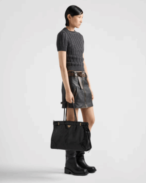 [프라다] 보니 엑스트라 라지 가죽 핸드백 1BA439