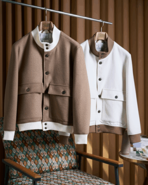 [브루넬로 쿠치넬리] 핸드 크래프티드 봄버 자켓 (2 COLORS)