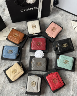 [샤넬] 클래식 캐비어 지퍼 카드 지갑 AP2086