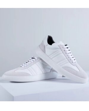 [브리오니] 스웨이드 트리밍 가죽 스니커즈