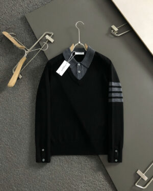 [톰브라운] 4-바 플라켓 폴로 니트 스웨터