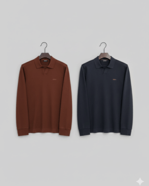 [제냐] 클래식 버튼리스 폴로 셔츠 (3 COLORS)