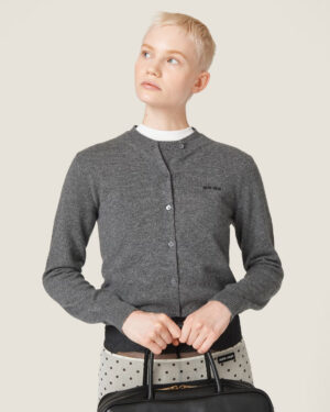 [미우미우] 캐시미어 니트 가디건 MMF787