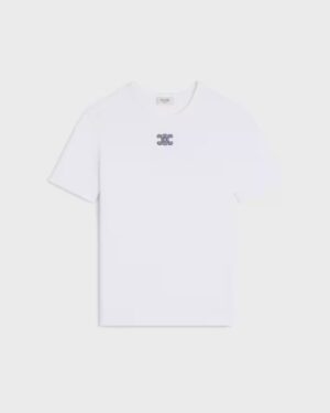 [셀린느] 트리옹프 티셔츠 - 리브드 코튼 저지 RX0IX1407.01MA