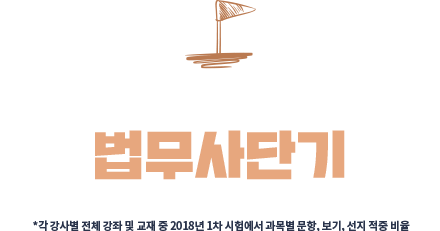2018년 합격생 성장률 역대 1위 법무사단기**
