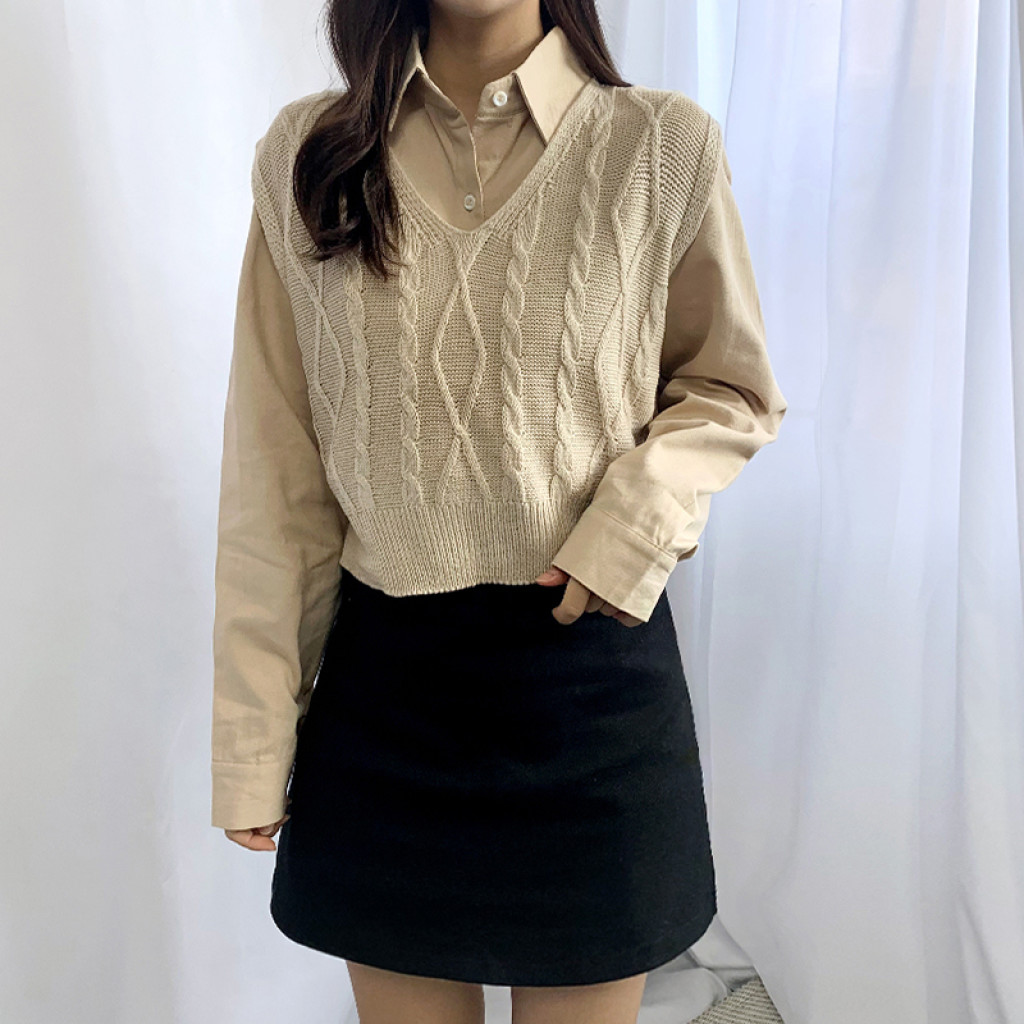 민소매 모델 착용 이미지-S1L16