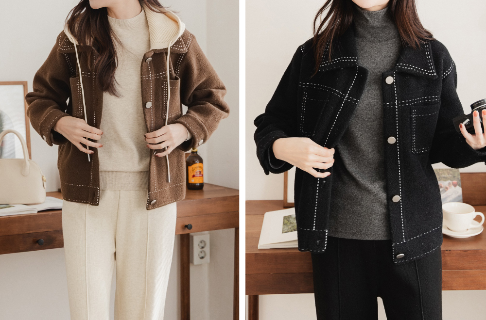 재킷 모델 착용 이미지-S23L61