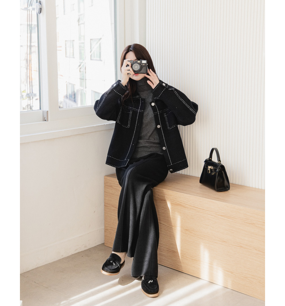 재킷 모델 착용 이미지-S23L44