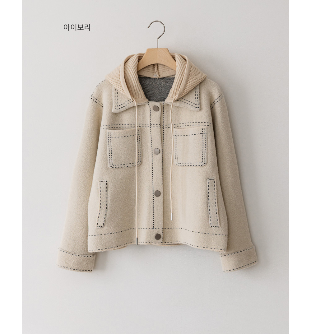 재킷 크림 색상 이미지-S23L46
