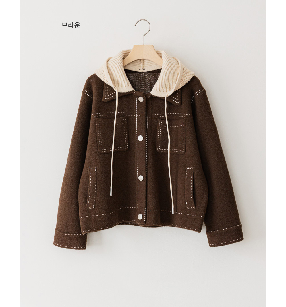 재킷 브라운 색상 이미지-S23L49