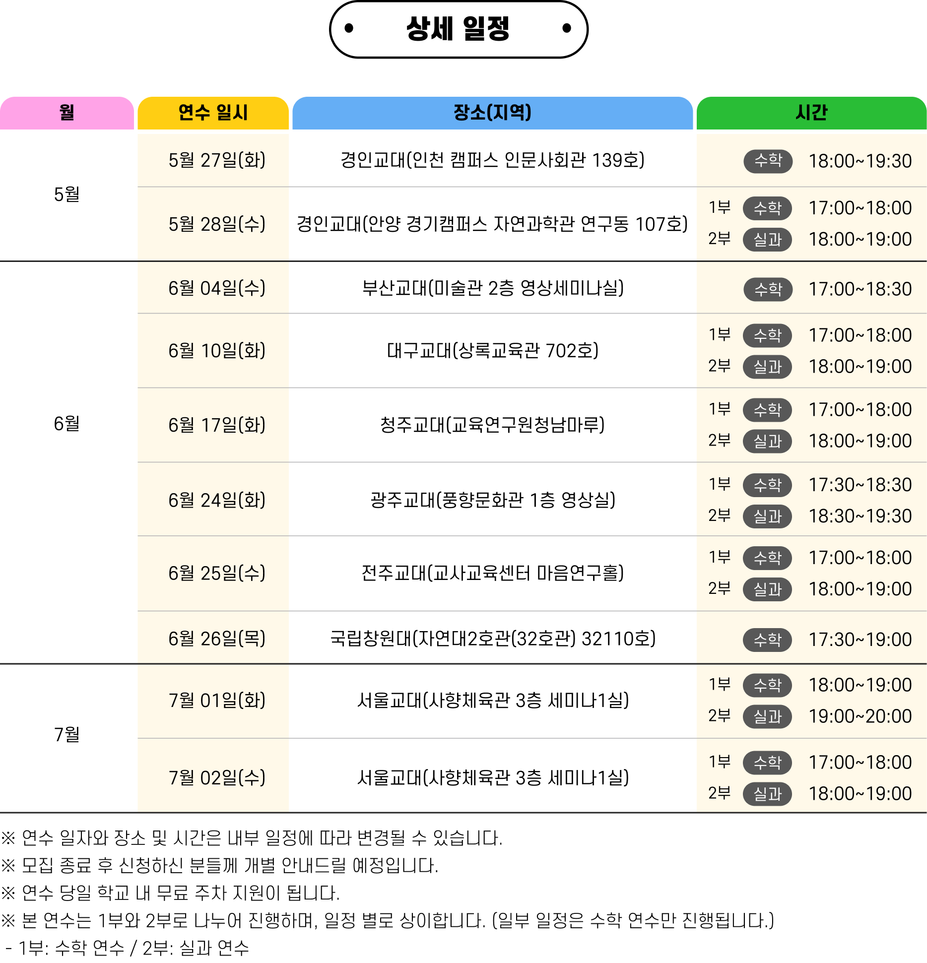 상세일정