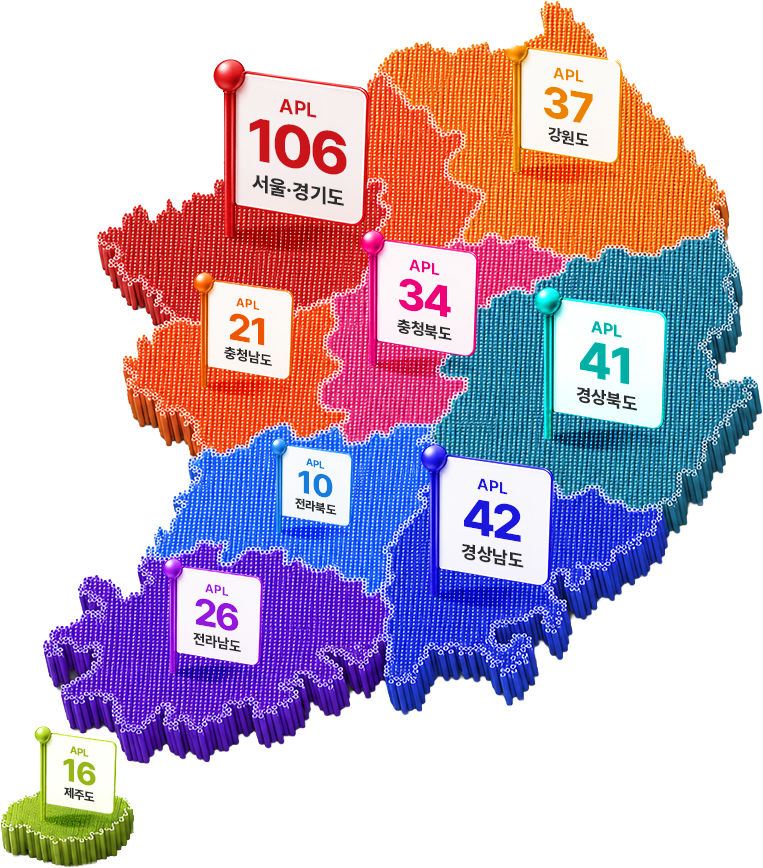 전국 제휴 골프장 지도