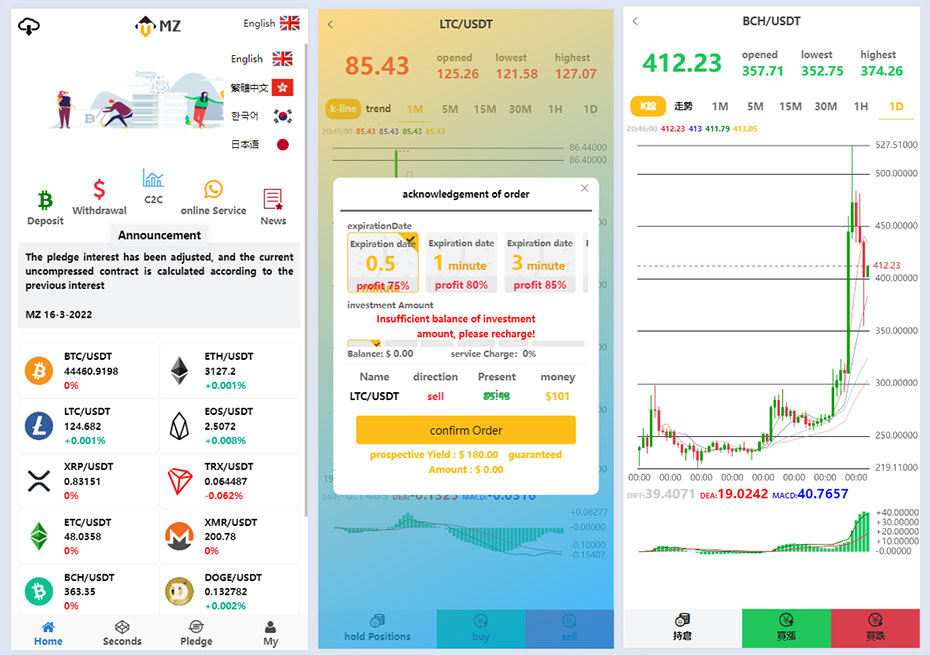图片[3]-繁体中文/英语/日语/韩语/多国语言交易所源码K线正常/秒合约/质押 - Web3资源库-Web3资源库