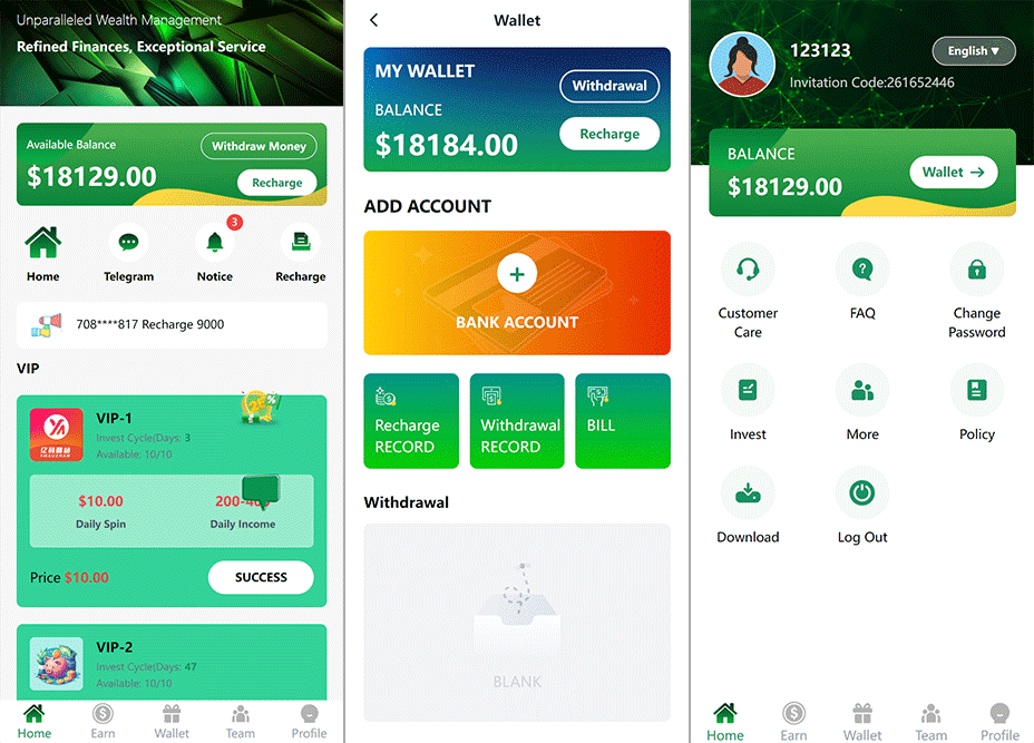 新UI海外理财系统源码下载｜PHP基金投资平台源码｜带三级分销与转盘抽奖-Web3资源库