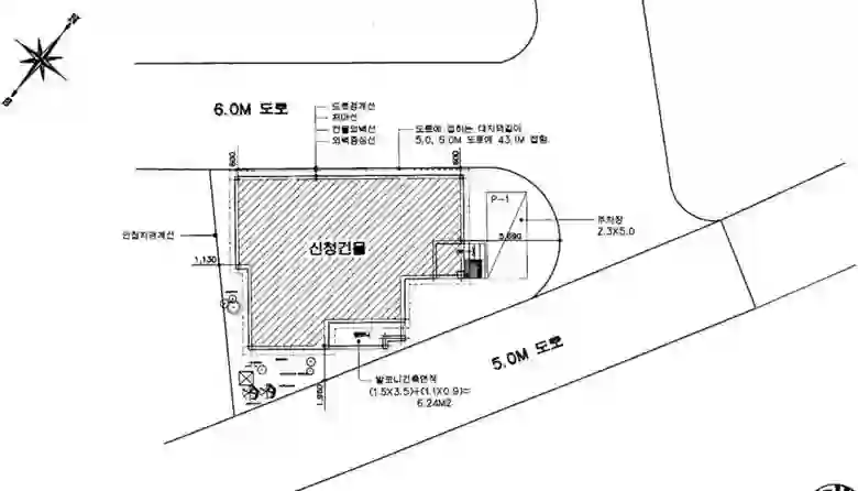 단독주택 배치도 이미지
