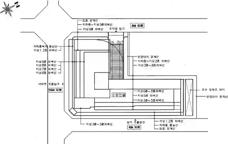 현대주상복합빌딩 배치도 이미지