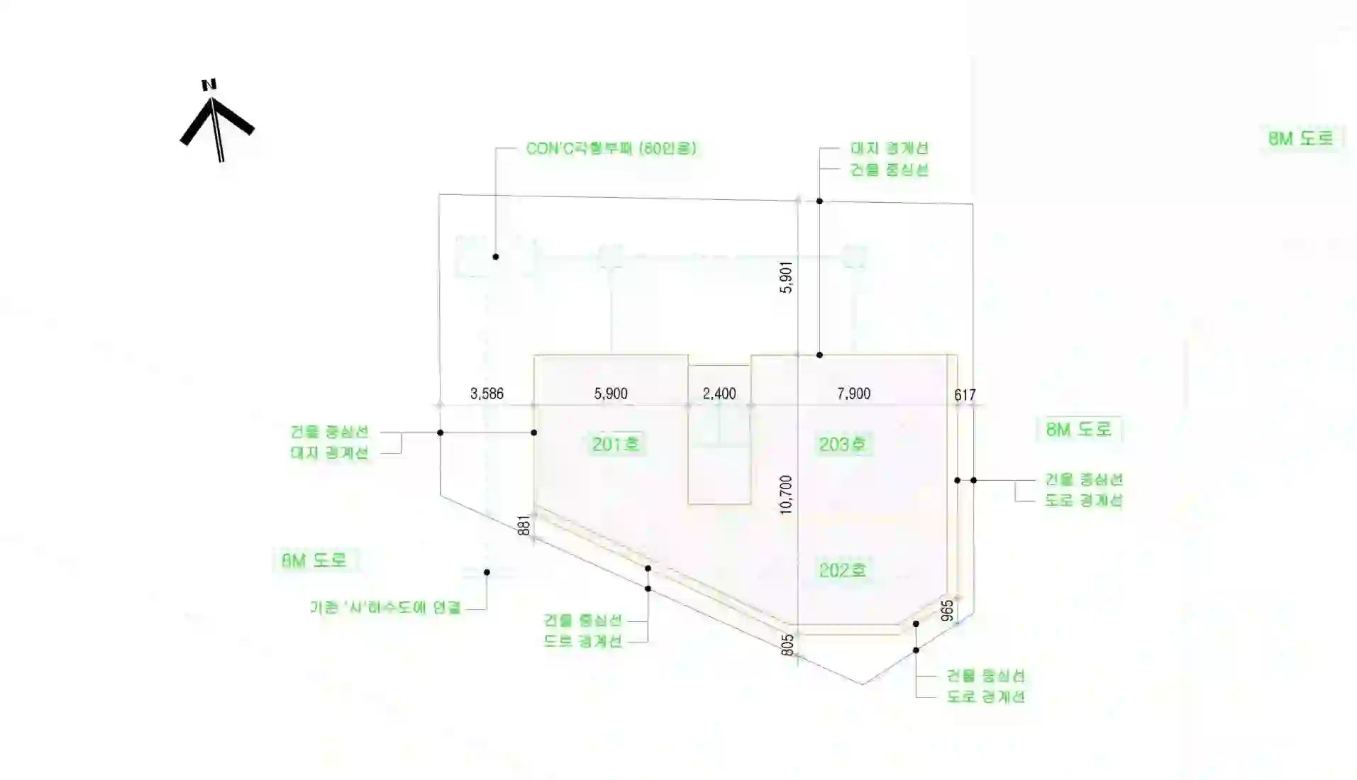 영백주택 배치도 이미지