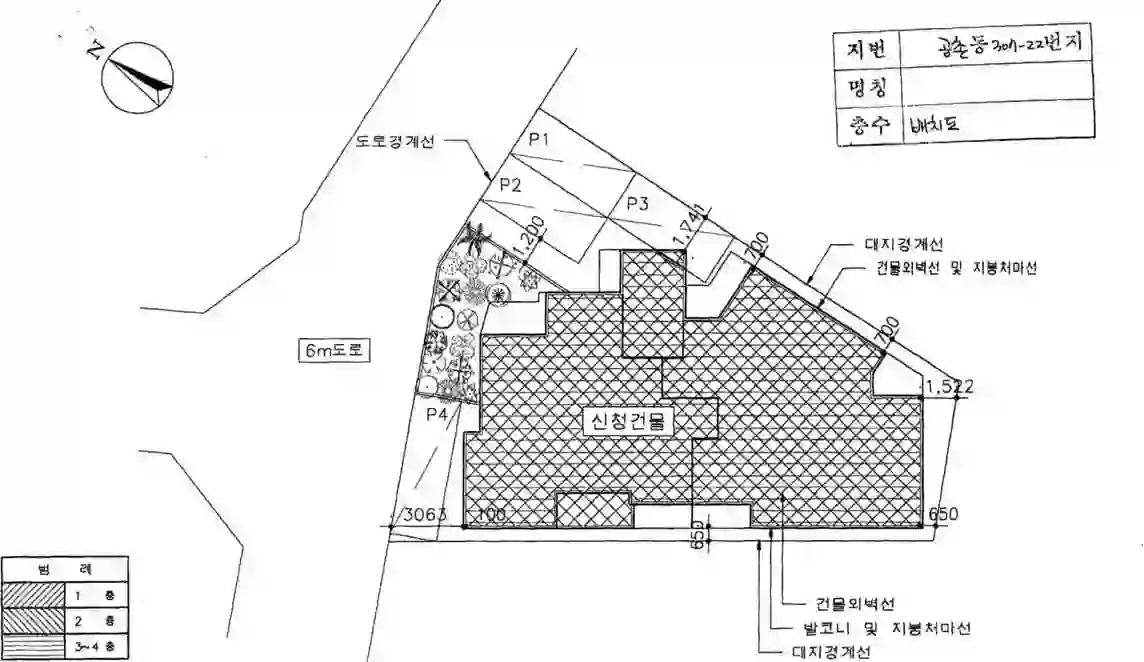서보주택 배치도 이미지